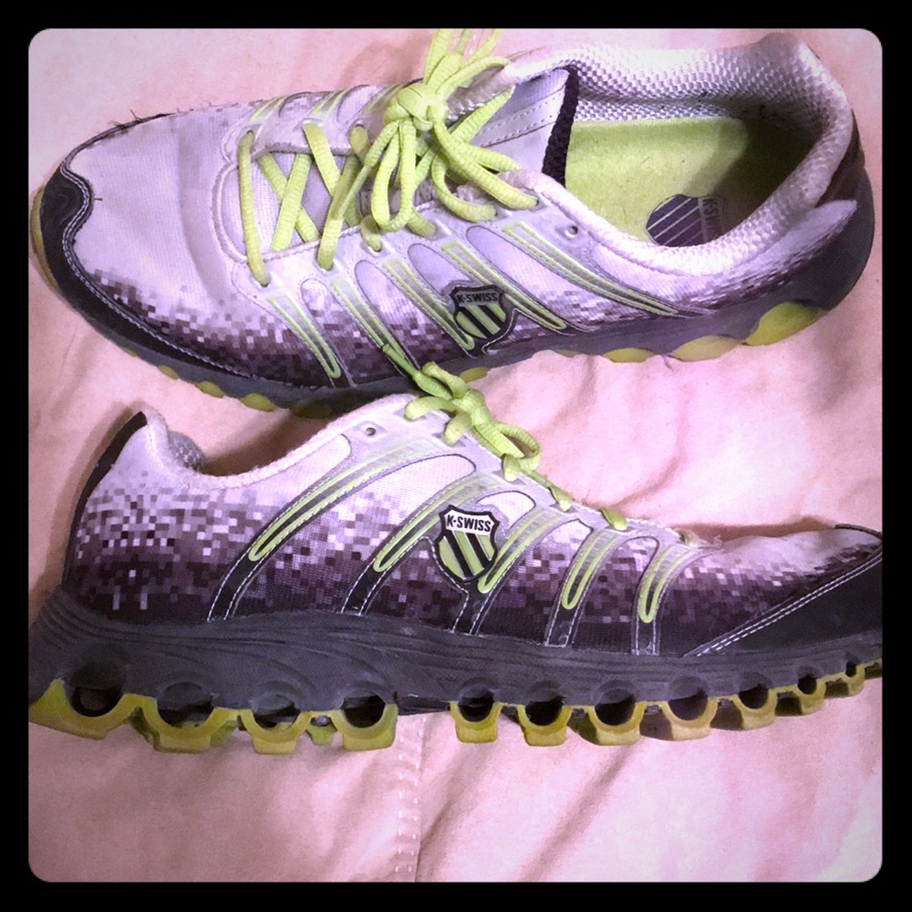 K-Swiss Tubes Digital camo and bright green sz 11